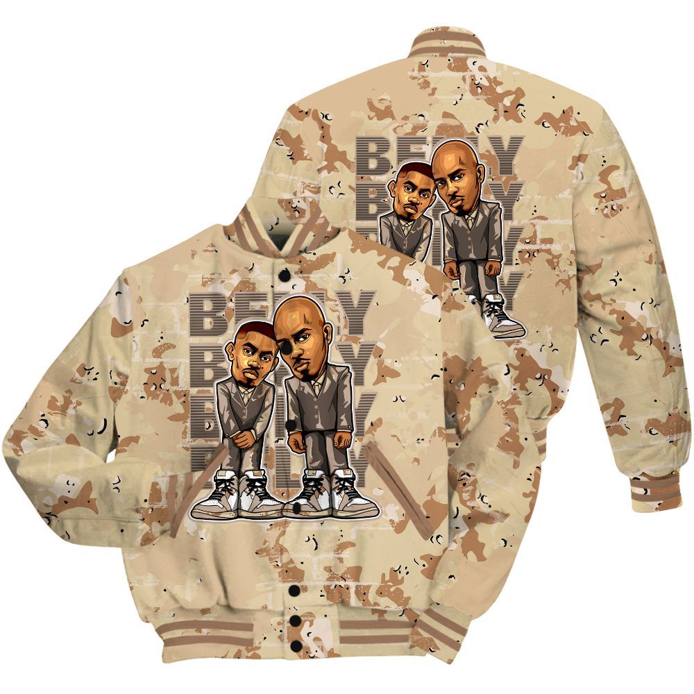 Varsity Jacket To Match Desert Camo 3s Shirt - Belly Sneakers Graphic Halloween All Over Print