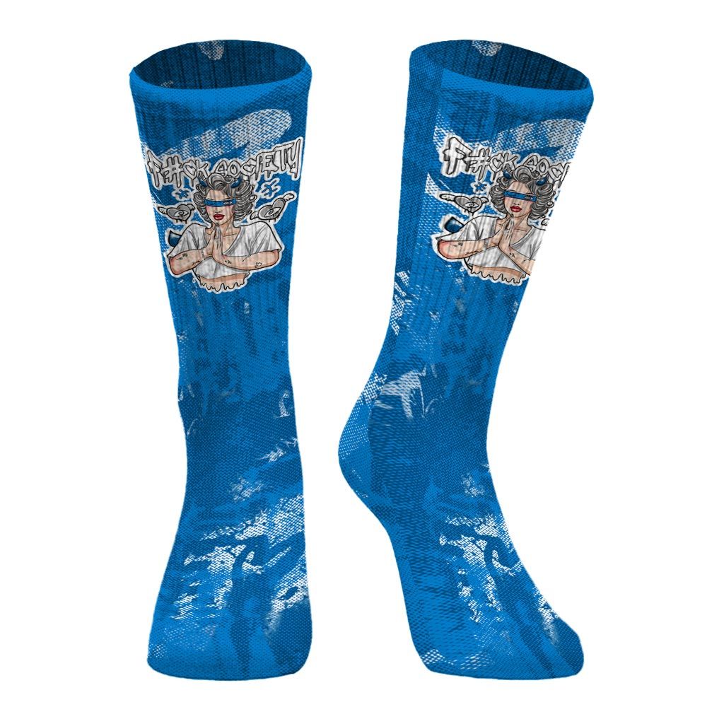 Sock To Match Military Blue 4s - F#ck Xociety