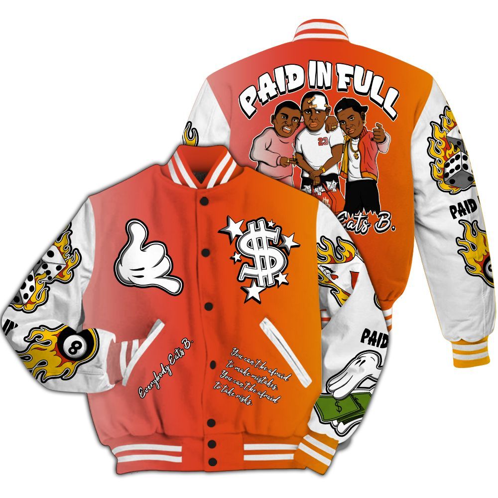Varsity Jacket To Match Dunk High Candy Corn - Everybody Paid In Full Graphic All Over Print