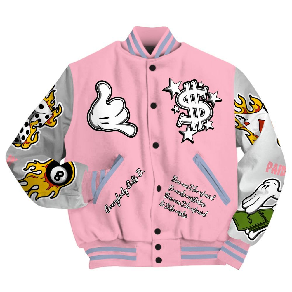 Varsity Jacket To Match Retro 35th Anniversary 5s - Everybody Paid In Full Graphic All Over Print