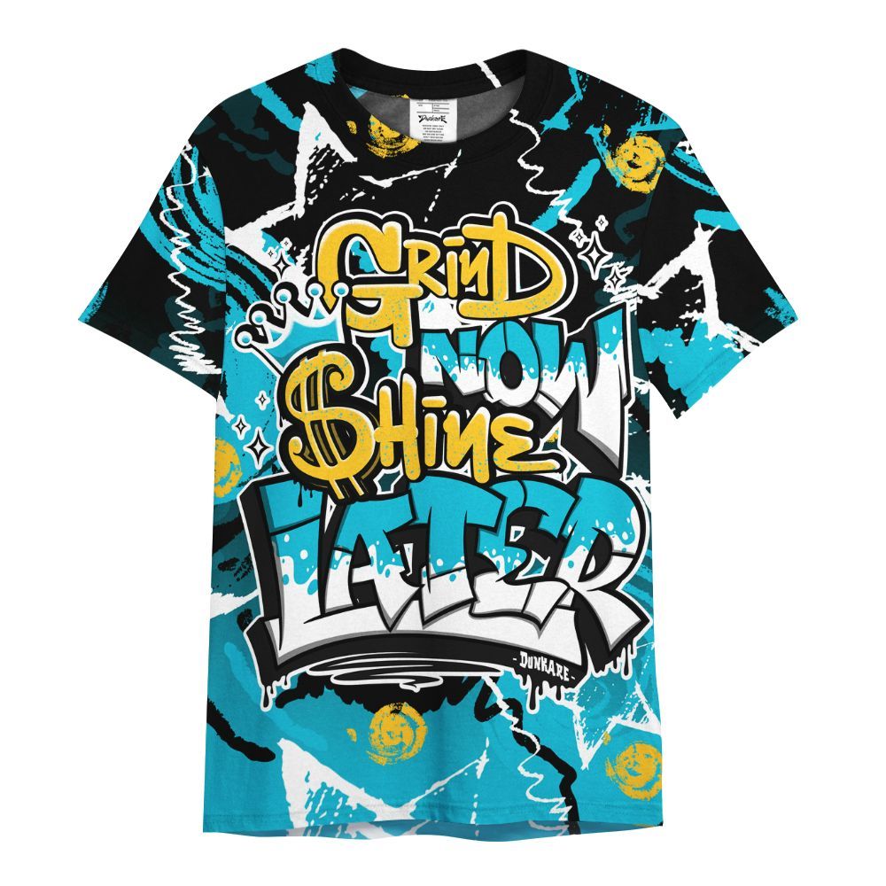 Shirt To Match Retro Aqua 5s - Grind Shine Later Drip All Over Print