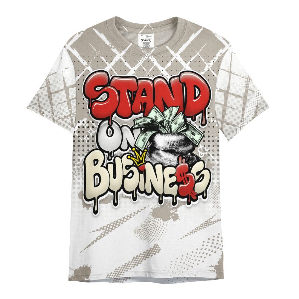 Shirt To Match Low OG Phantom 1s - Halftone Stand Business Dripping All Over Print