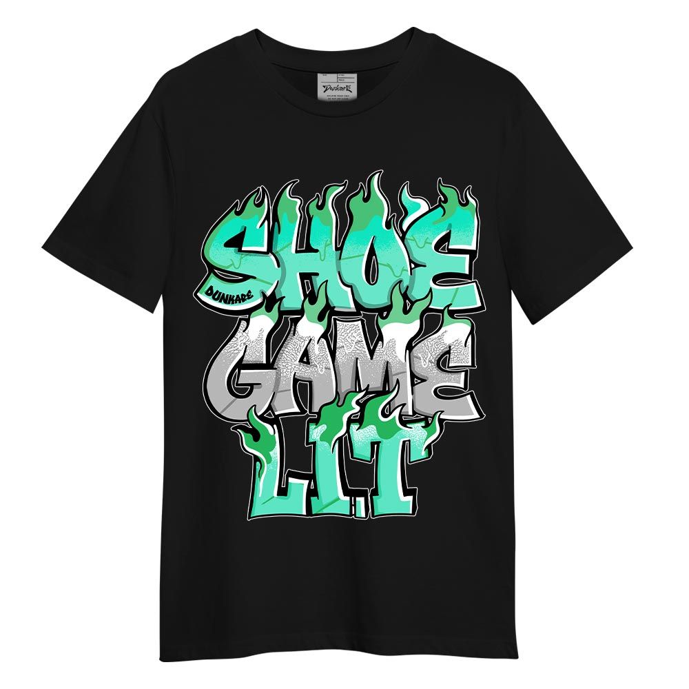 Shirt To Match Black Green Glow 3s T-- Shoe Game Lit Graphic T-Shirt Unisex