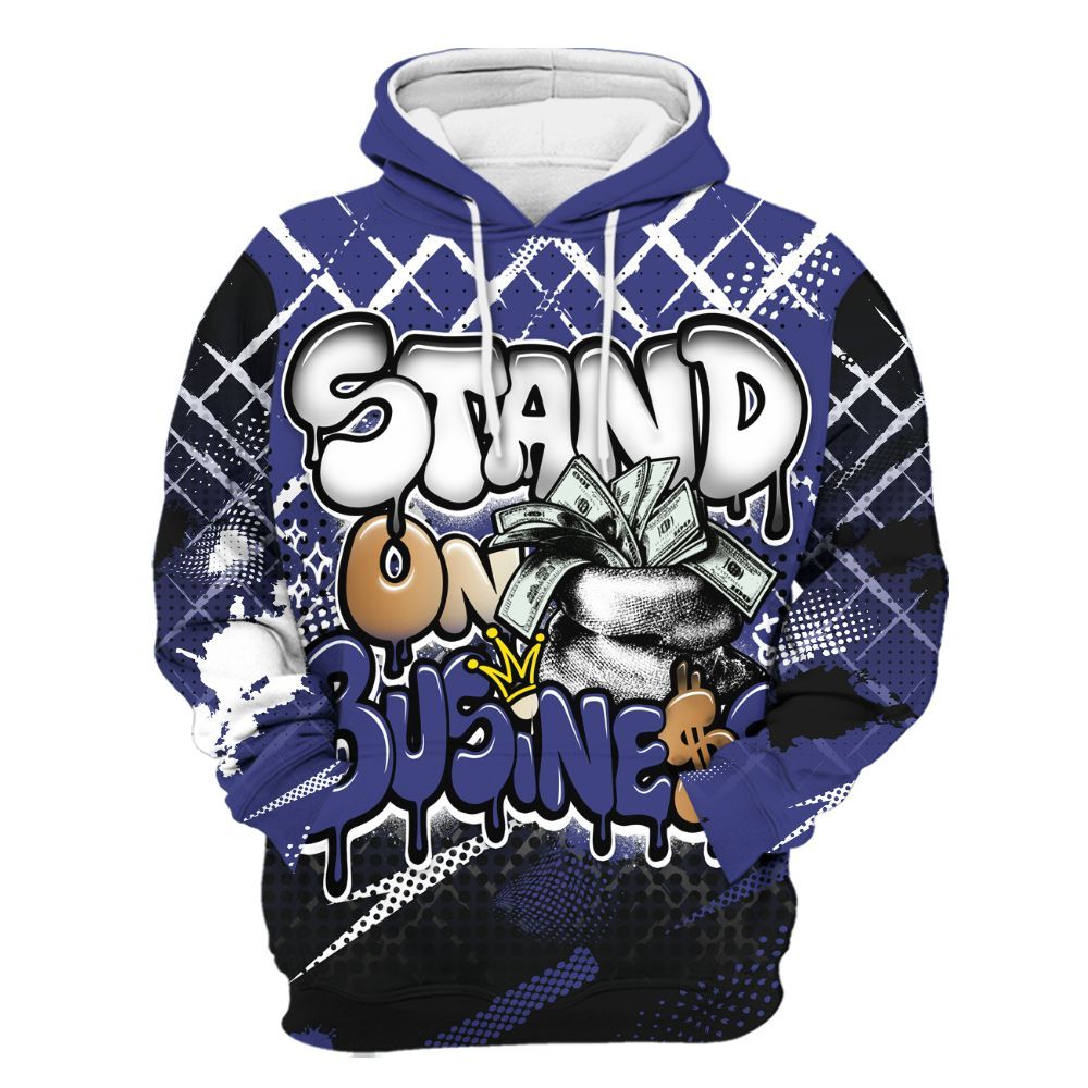 Hoodie To Match JM Pro Black Concord - Halftone Stand Business Dripping All Over Print