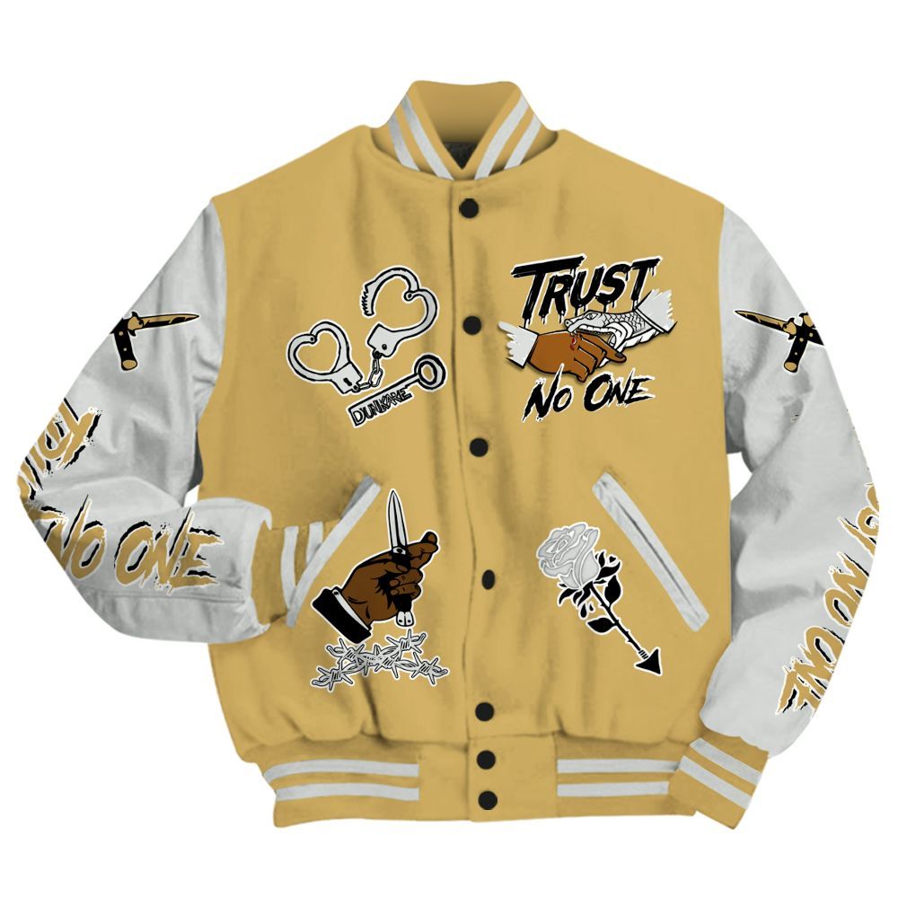 Varsity Jacket To Match Craft Paris 6s - Trust No One Dripping All Over Print