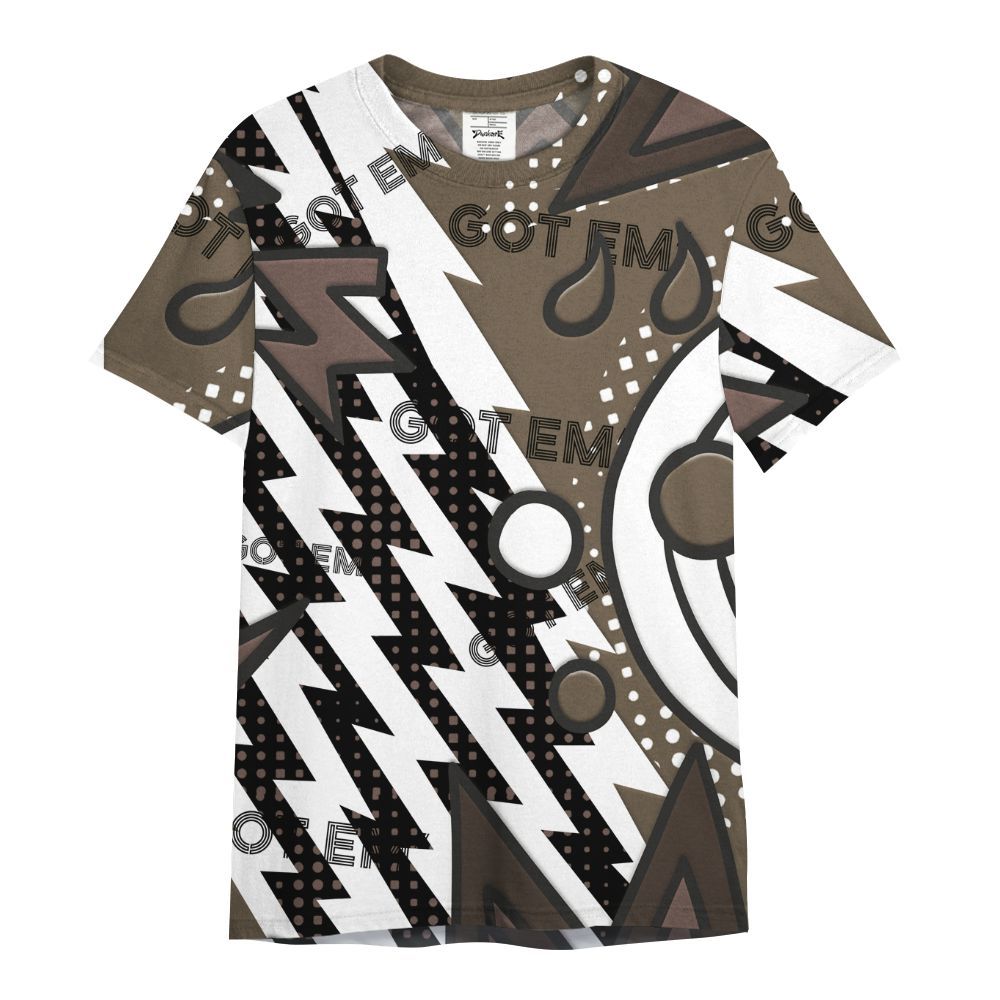 Shirt To Match AMM Dark Mocha 4s - Retro Vintage 90s All Over Print