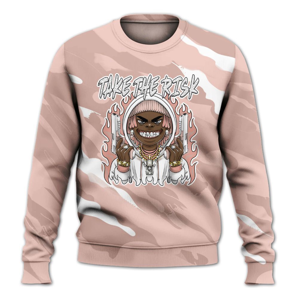 Sweatshirt To Match Low Legend Pink 11s - Take The Risk Colored All Over Print