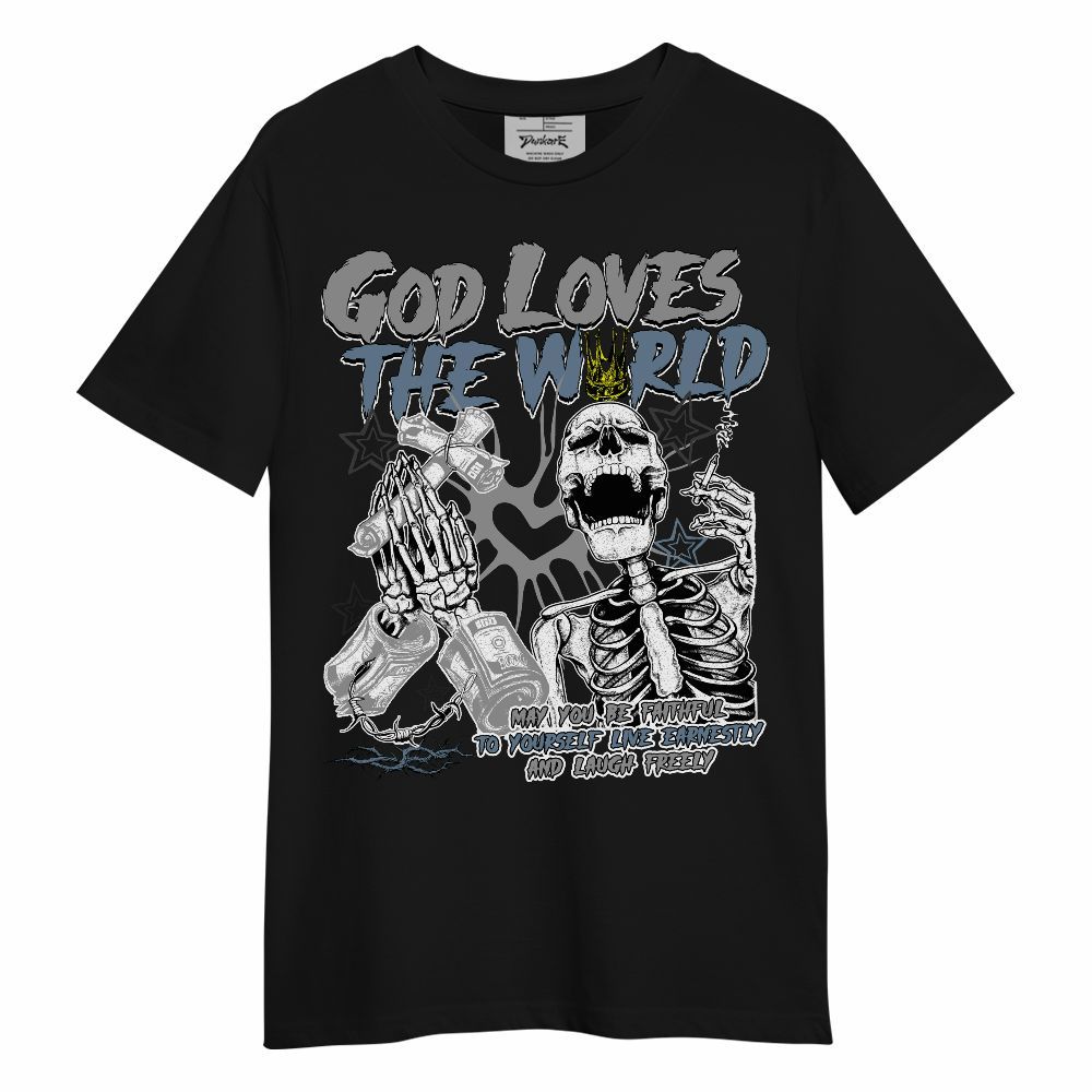 Shirt To Match Black Chrome 6s - God Loves The World Unisex Shirt