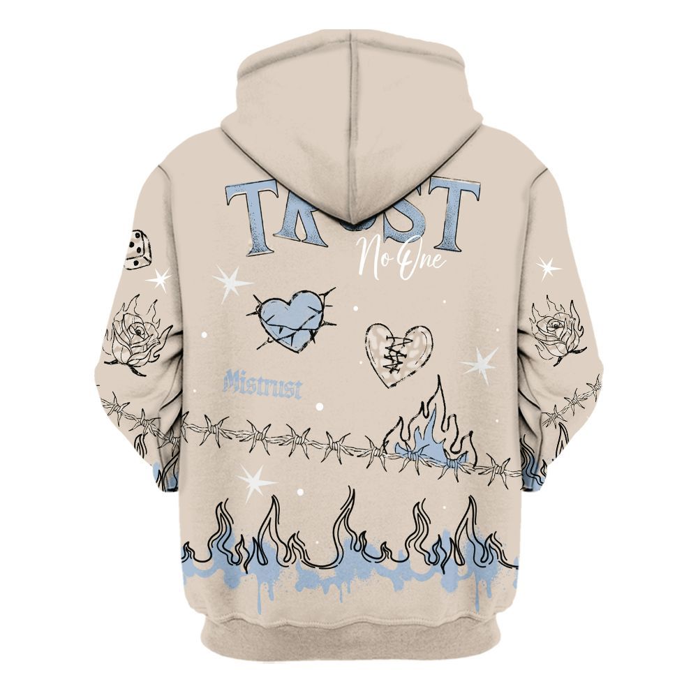Hoodie To Match Desert Sand 3s - Trust No One Snake-Bite Doodle Crayon All Over Print