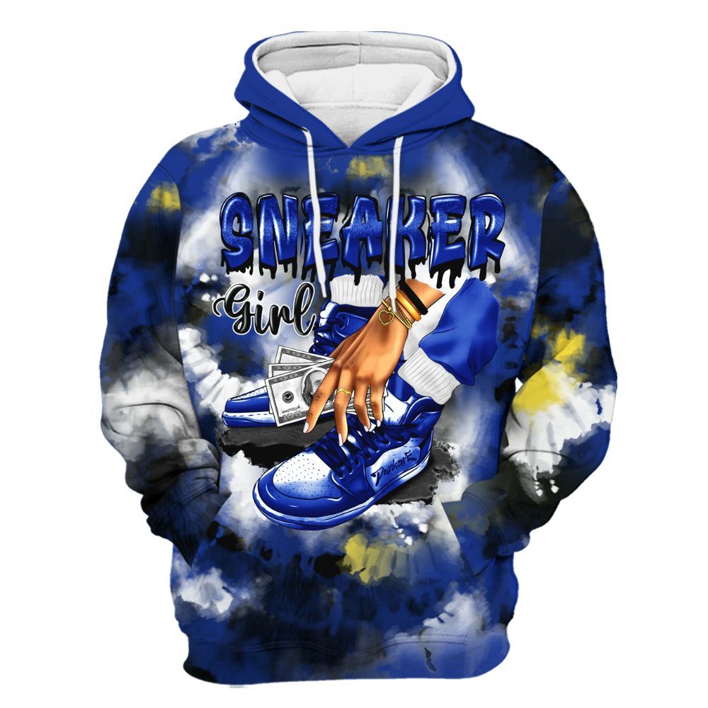 Hoodie To Match Laney 14s - SNEAKER Girl Money Drip Tie Dye All Over Print