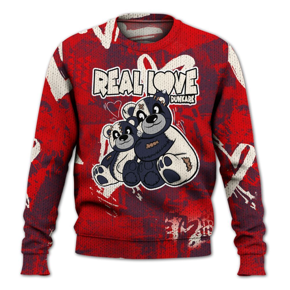 Knitted Sweater To Match Low OG Howard Bison 1s - Sincere Fondness Bear