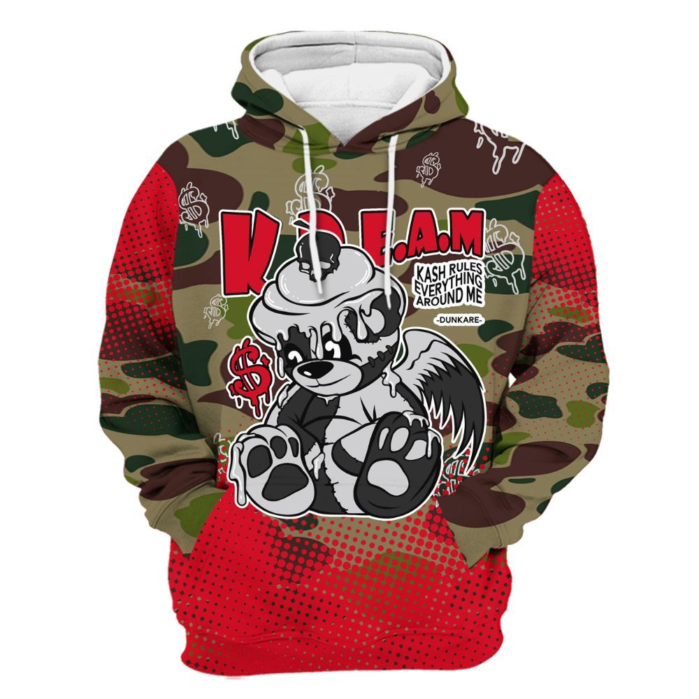 Hoodie To Match Air Max 90 Duck Camo Red - Loot Bear Unique Drip All Over Print