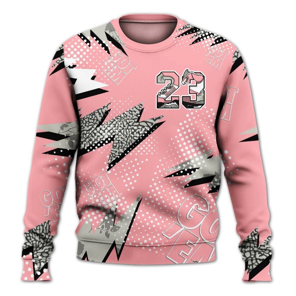 Sweatshirt To Match Retro Wings 3s - Custom Name Number 23 5s All Over Print