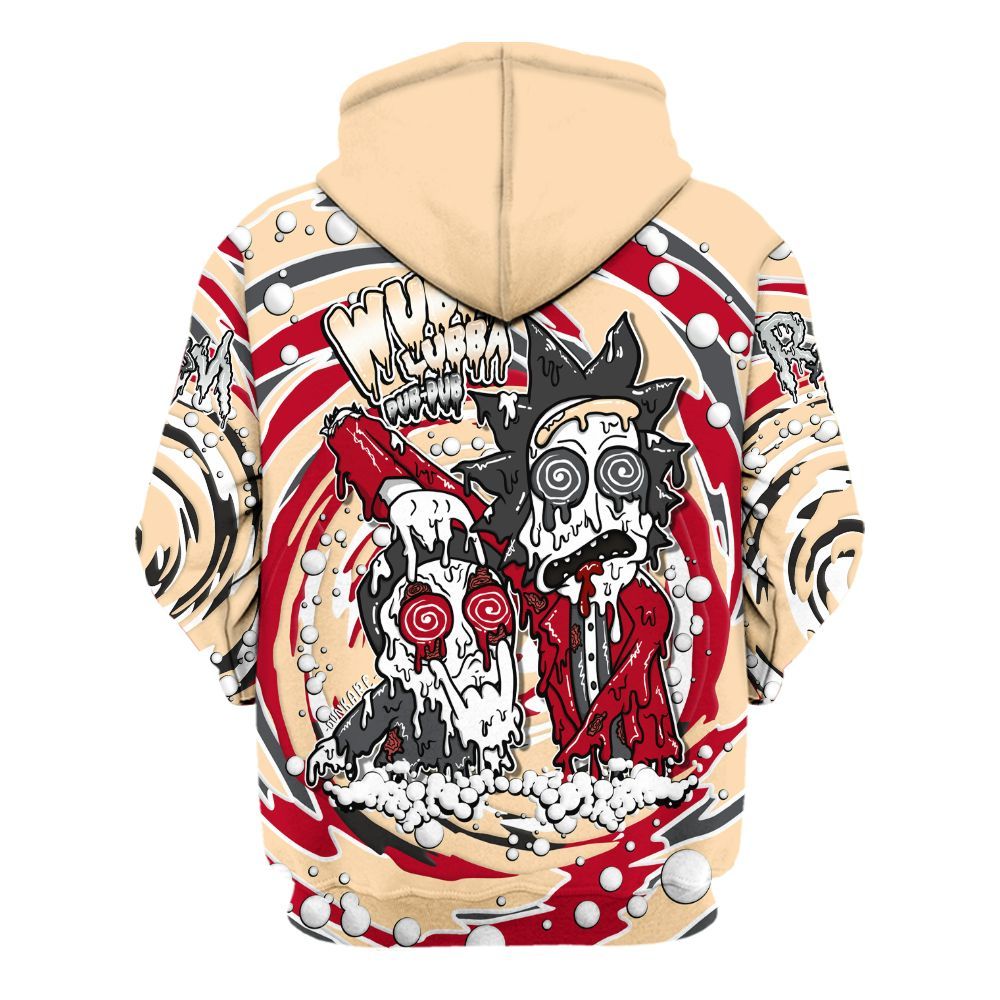 Hoodie To Match Retro Pizza GS 4s - Wubba Rick Drip All Over Print