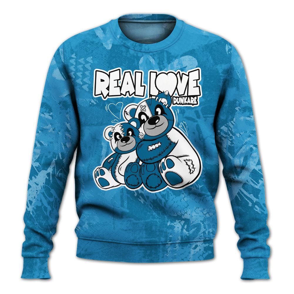 Sweatshirt To Match Powder Blue 9s - Sincere Fondness Bear All Over Print