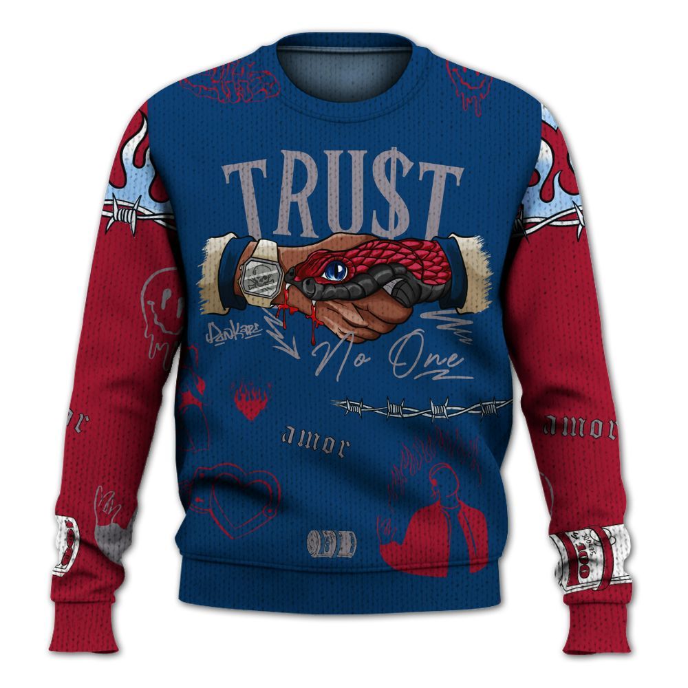 Sweater To Match Rare Air 4s - Snake Trust No One Graphic
