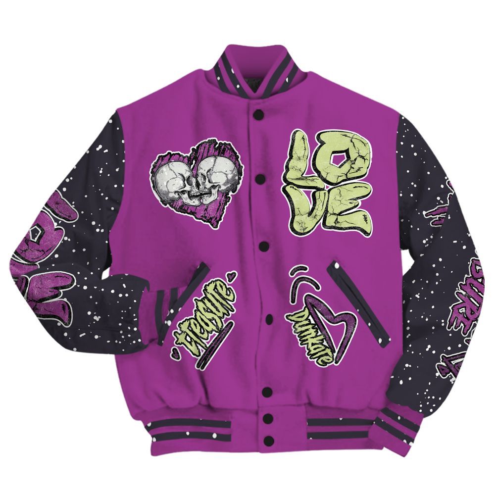 Varsity Jacket To Match Ja 2 Staregazer - Skull Bear All Over Print