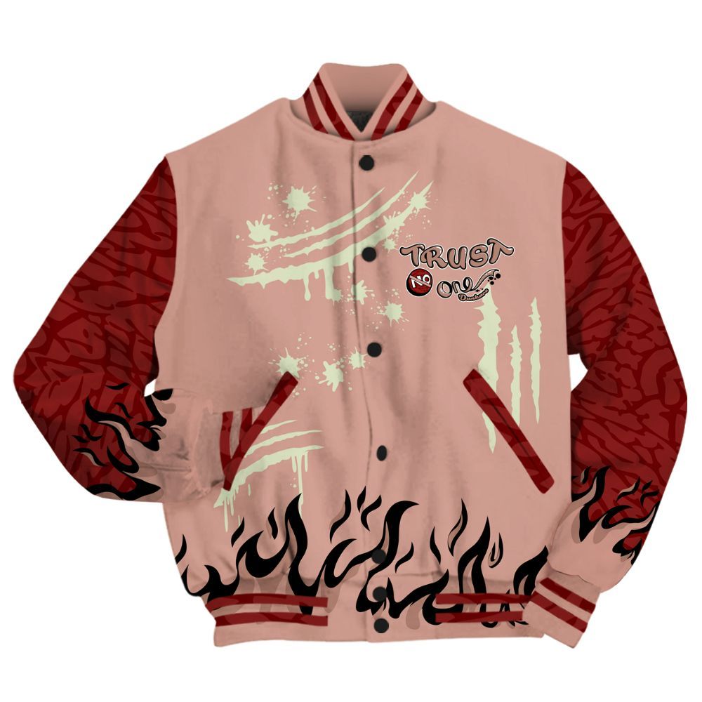 Varsity Jacket To Match Valentines Day 3s - Graphic Trust No One All Over Print