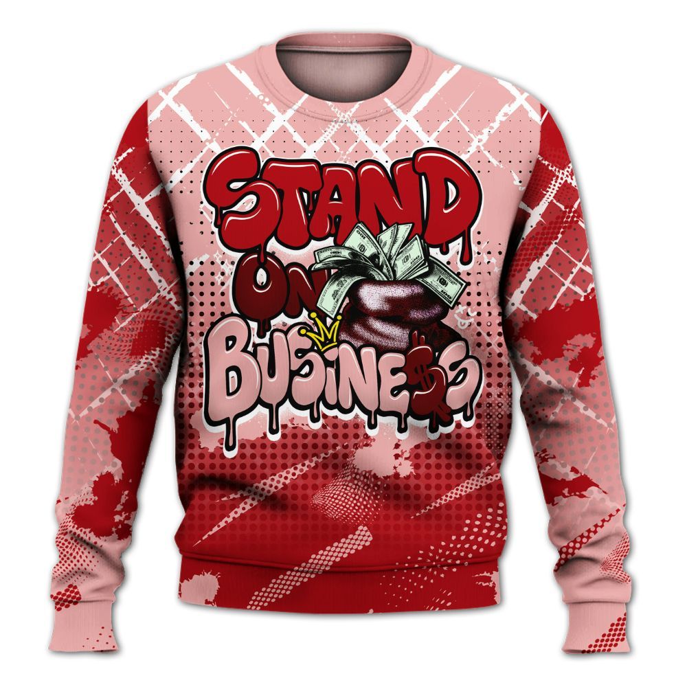 Sweatshirt To Match Low Valentines Day 1s - Halftone Stand Business Dripping All Over Print