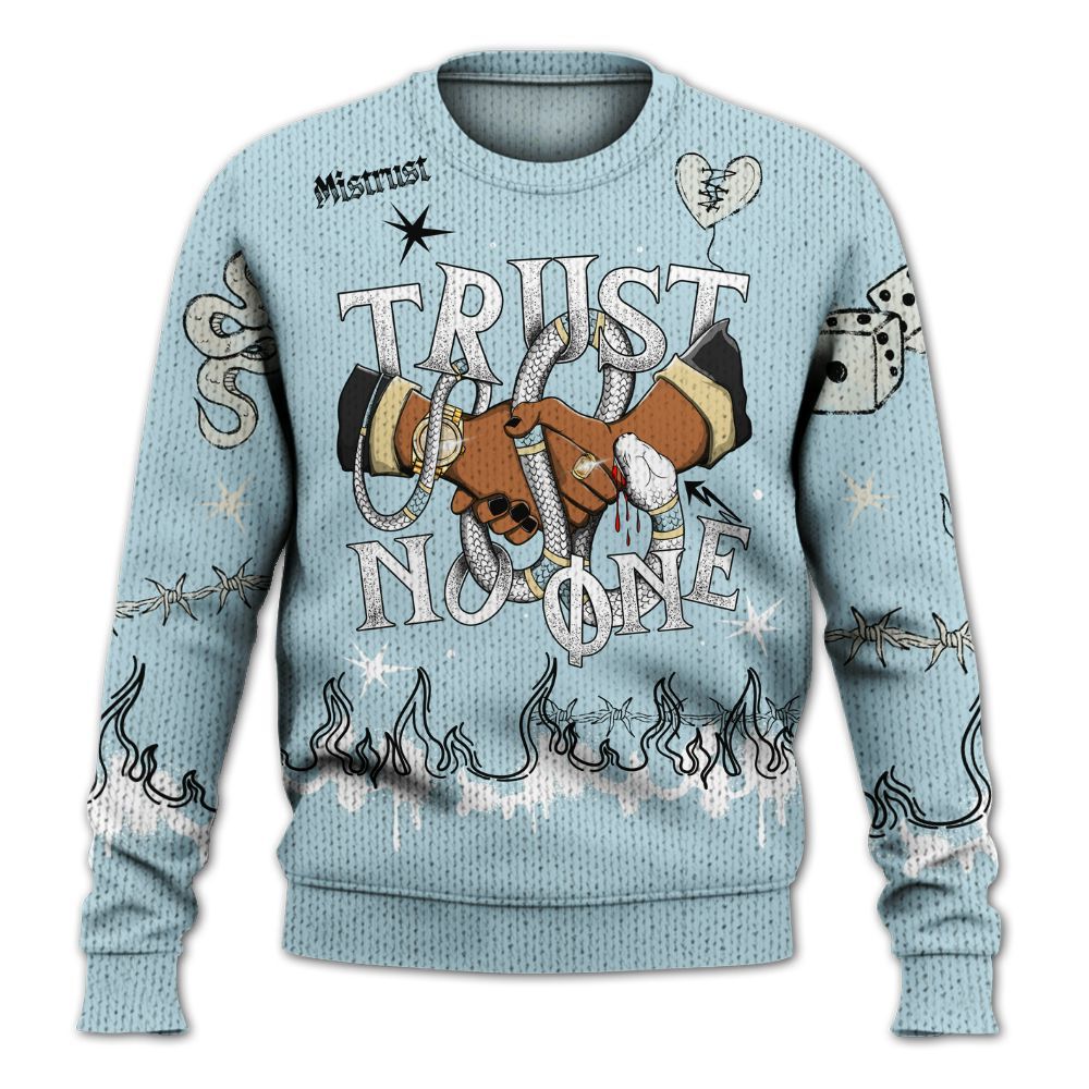 Knitted Sweater To Match Low Year Of The Snake 11s - Trust No One Snake-Bite Doodle Crayon