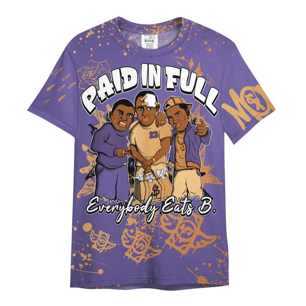 Shirt To Match Book Sunset 1s - Everybody Paid In Full Crayon All Over Print