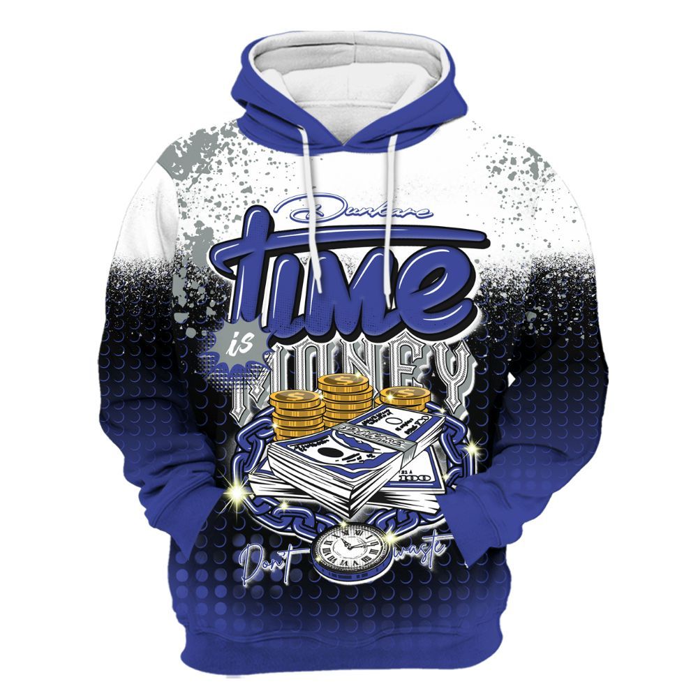 Hoodie To Match Shox TL Royal - Halftone Time Is Money All Over Print