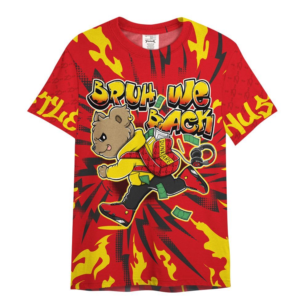 Shirt To Match Ferrari 14s - Bruh We Back Bear All Over Print