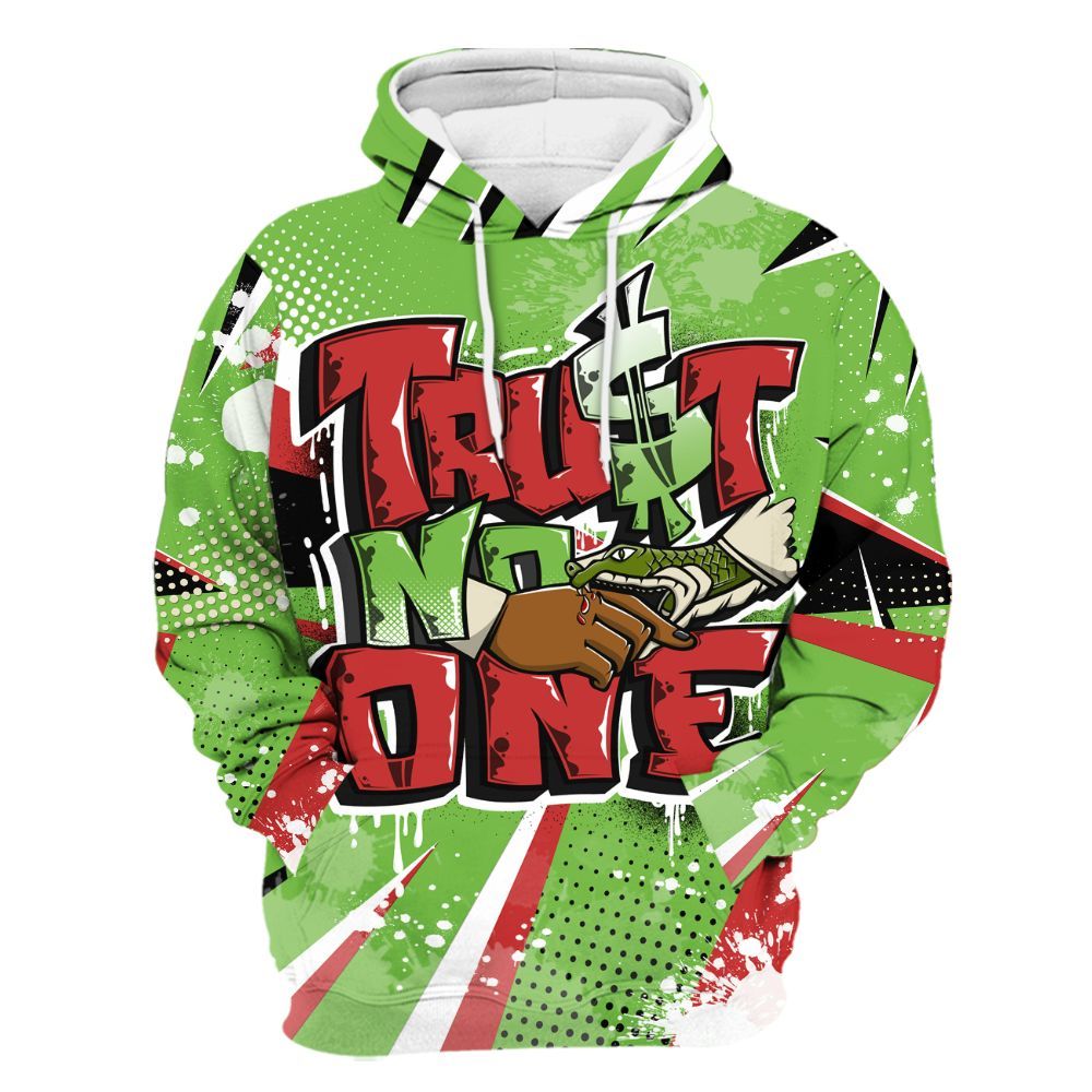 Hoodie To Match Air Max Waffle SP Action Green - Poly Trust No One Dripping All Over Print