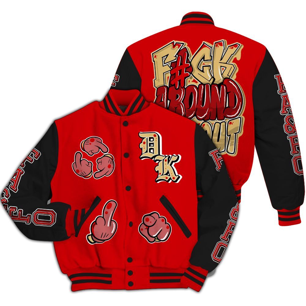 Varsity Jacket To Match Ja 2 Halloween - F Around Find Out Graphic All Over Print