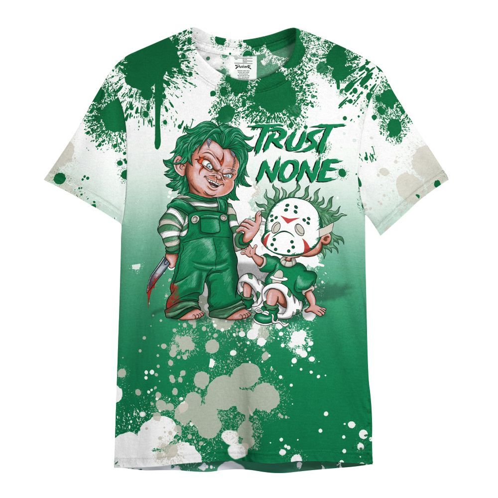 Shirt To Match Lucky Green 2s - Trust No One Scary All Over Print