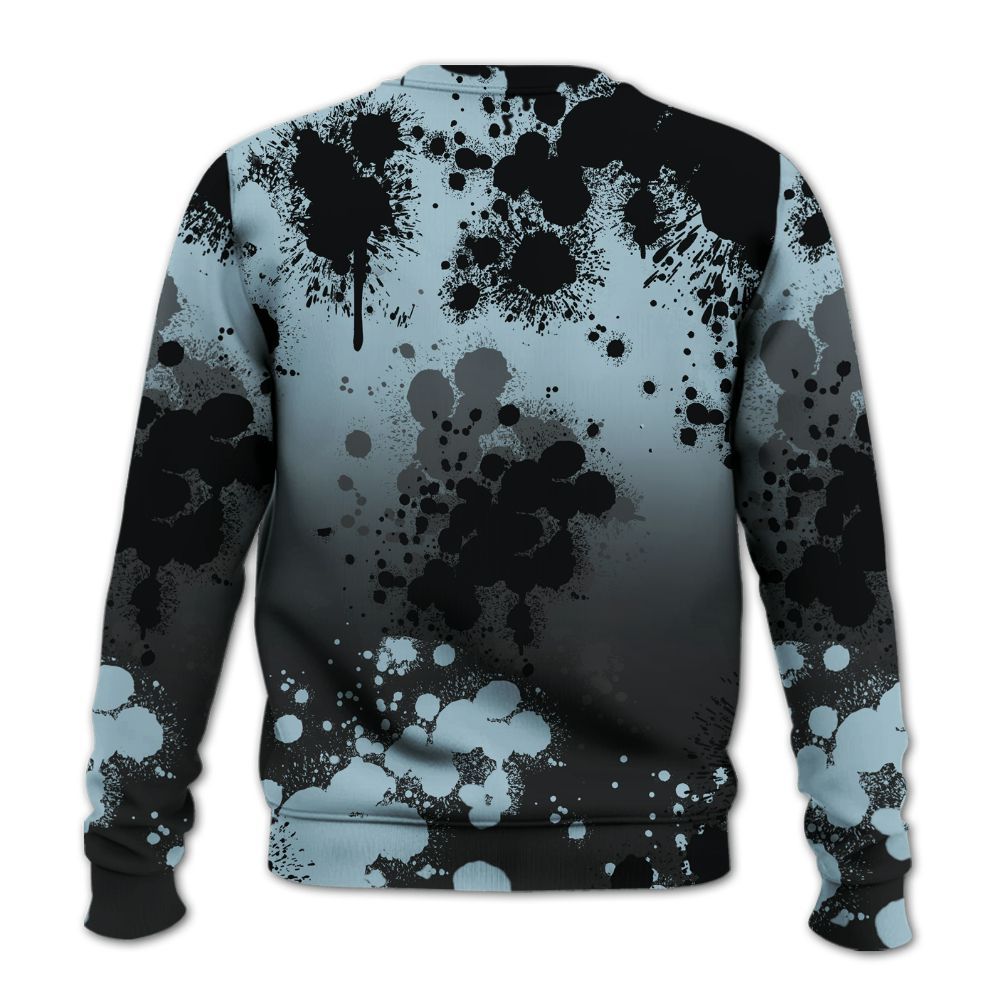 Sweatshirt To Match Chambray 7s - God Blessed Ink Drip All Over Print