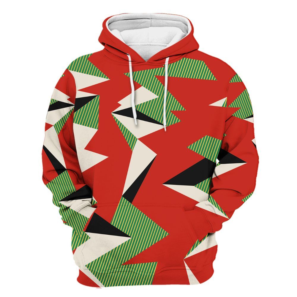 Hoodie To Match Retro El Vuelo 3s Shirt, Geometric Camouflage Pattern All Over Print