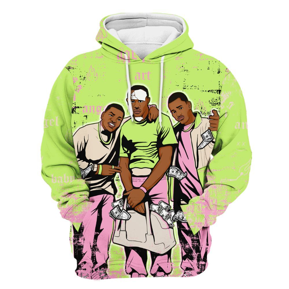 Hoodie To Match Jack Black Night Silver - Paid In Full Money Street Graphic All Over Print