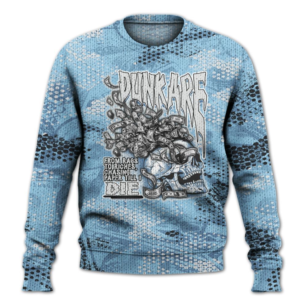 Knitted Sweater To Match Legend Blue 11s - From Rags To Riches