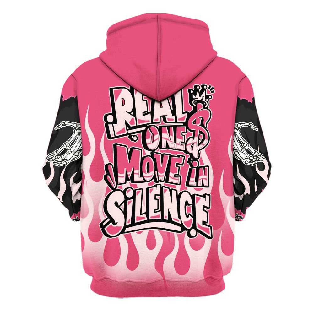 Hoodie To Match A'One Hyper Pink - Ones Move In Silence Graphic Trapped All Over Print