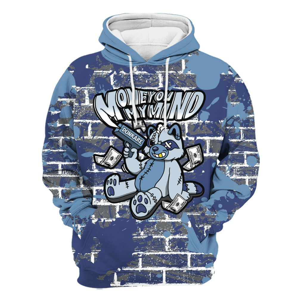 Hoodie To Match High OG First In Flight 1s - Money On My Mind Raccoon Brick All Over Print