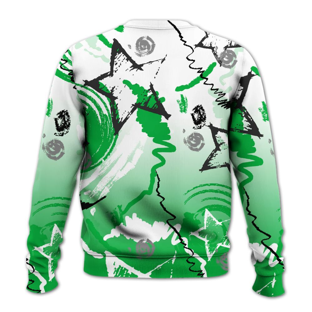 Sweatshirt To Match Lucky Green 5s - Grind Shine Later Drip All Over Print