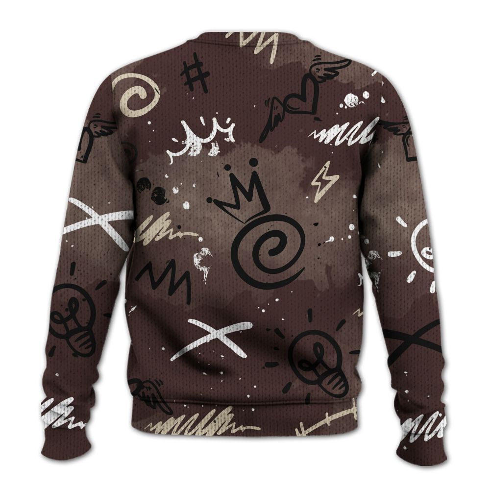 Knitted Sweater To Match Burgundy Crush 3s - Drip Been Di2ferent