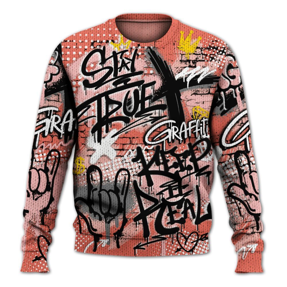 Knitted Sweater To Match Low OG PSG 1s - True It Real Graffiti Streetwear