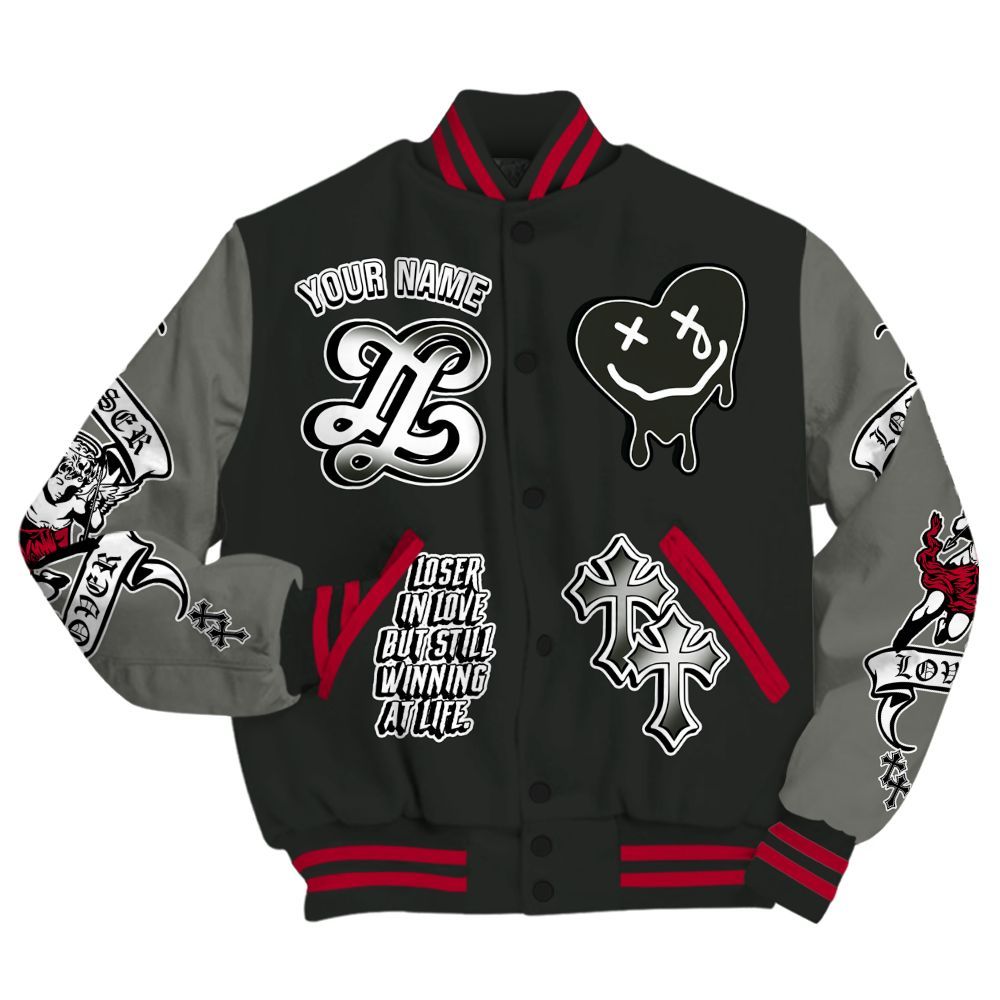 Varsity Jacket To Match Shadow 2025 10s - LOVER LOSER Custom Name All Over Print
