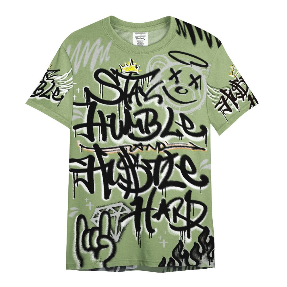 Shirt To Match Oil Green 4s - Humble Drip Streetwear Graffity All Over Print