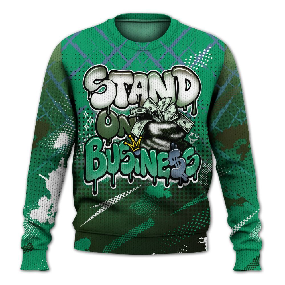 Sweater To Match Foamposite Pro Pine Green 2025 - Halftone Stand Business Dripping Graphic