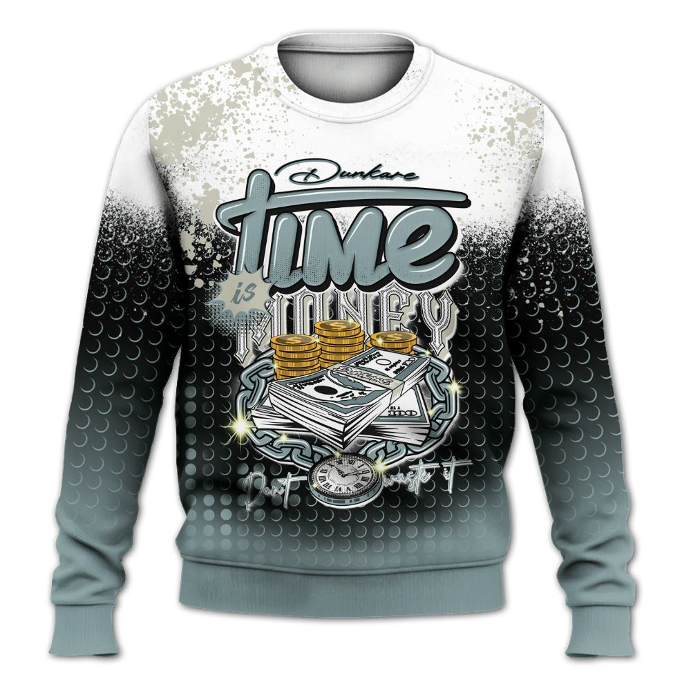 Sweatshirt To Match AMM Low 17s - Halftone Time Is Money All Over Print
