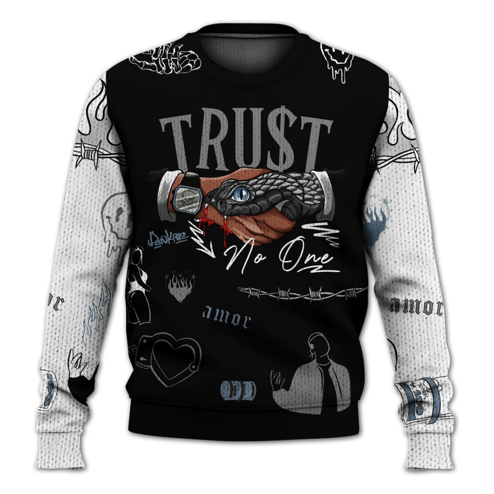 Knitted Sweater To Match Black Chrome 6s - Snake Trust No One