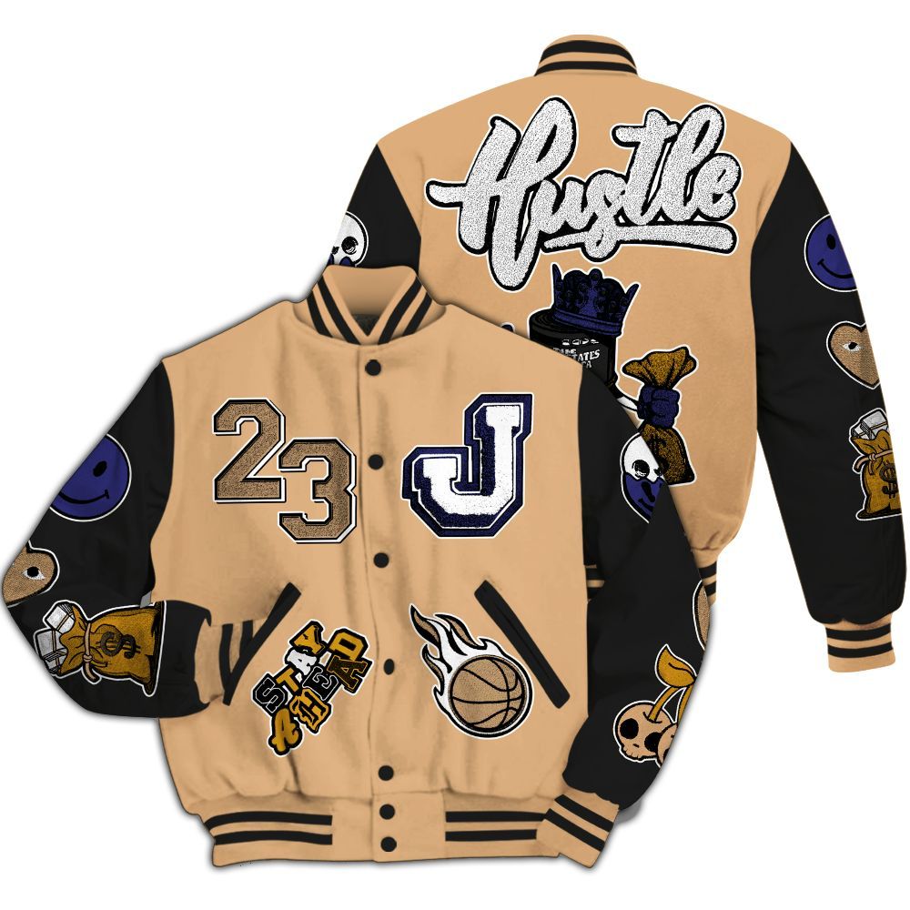 Varsity Jacket To Match SE Afrobeats 7s - Hustles Money Number 23 All Over Print
