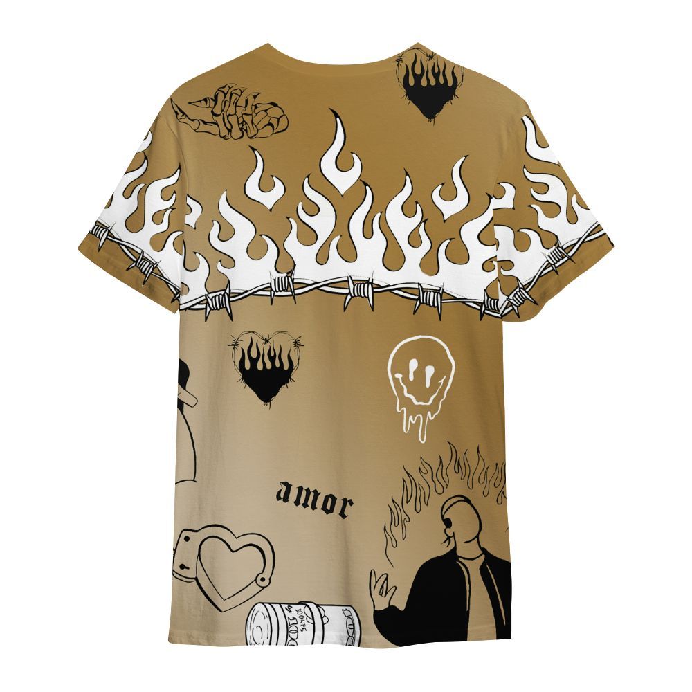 Shirt To Match Max 96 Low Black White Gold - Snake Trust No One All Over Print