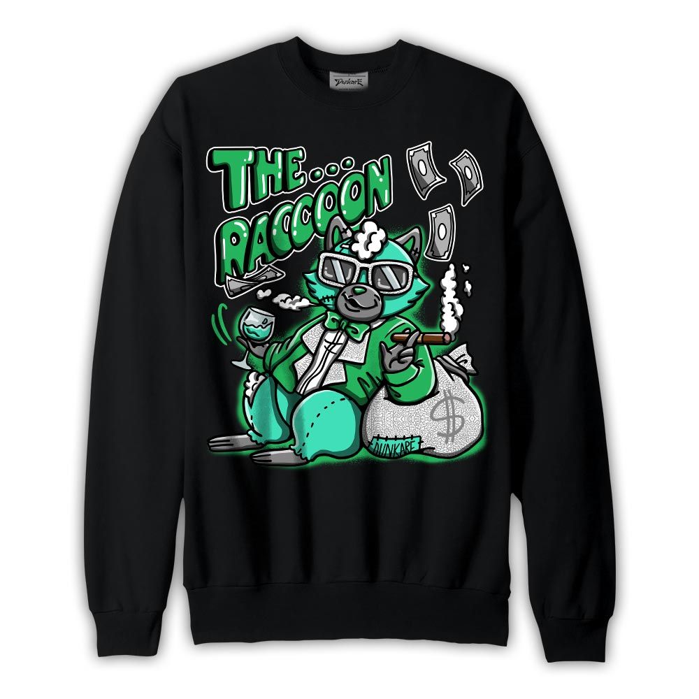 Sweatshirt To match Black Green Glow 3s Sweatshirt - The Rich Raccoon Graphic