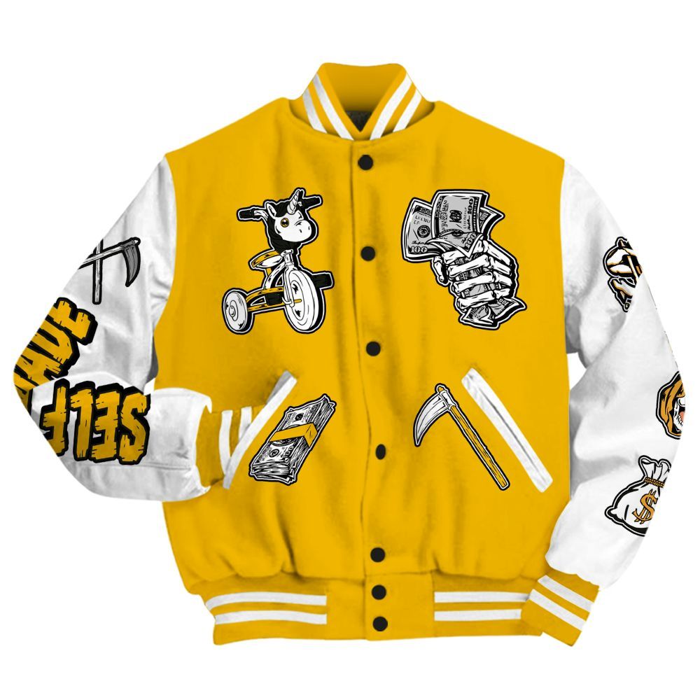 Varsity Jacket To Match Del Sol 13s - Self Make Skeleton All Over Print