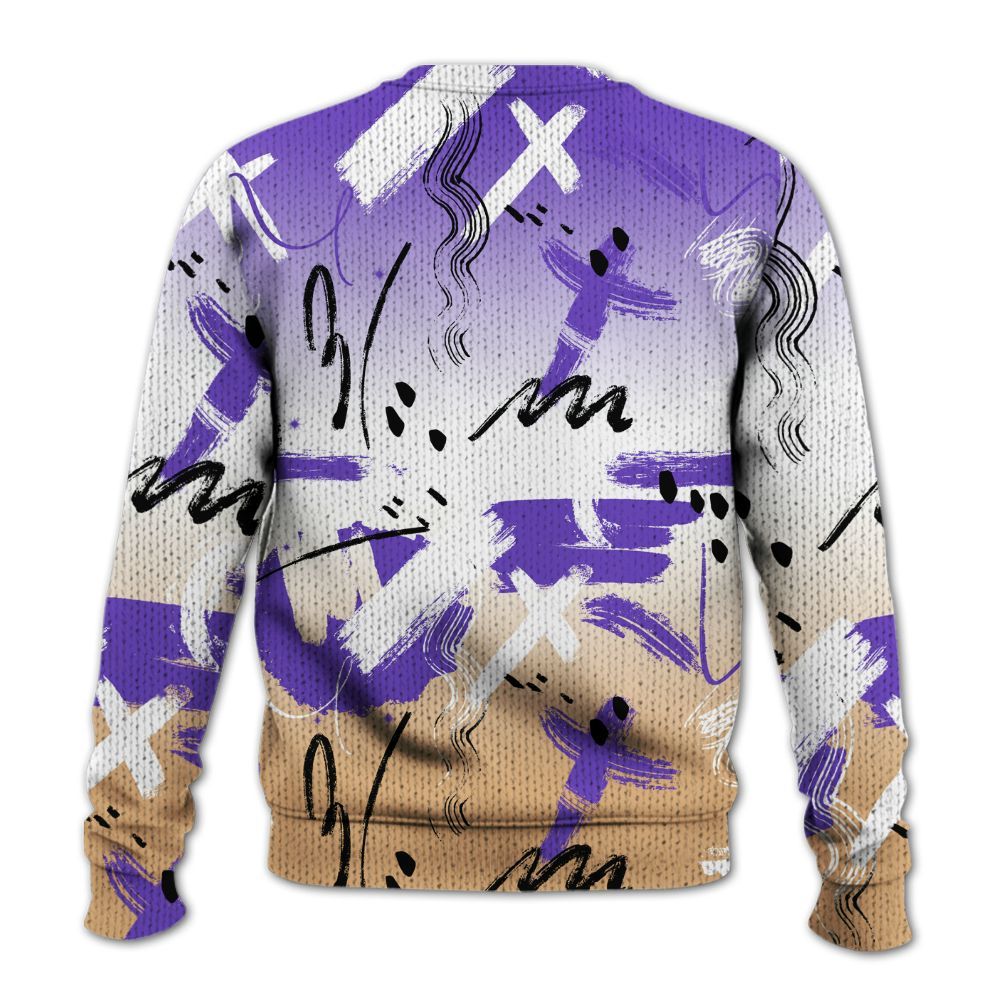 Knitted Sweater To Match SE Afrobeats 7s - Money Hustle Grind Pray