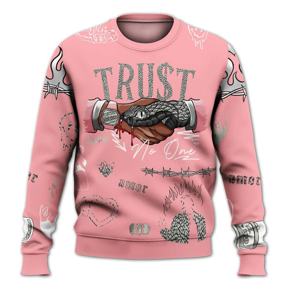 Sweatshirt To Match Retro Wings 3s - Snake Trust No One All Over Print
